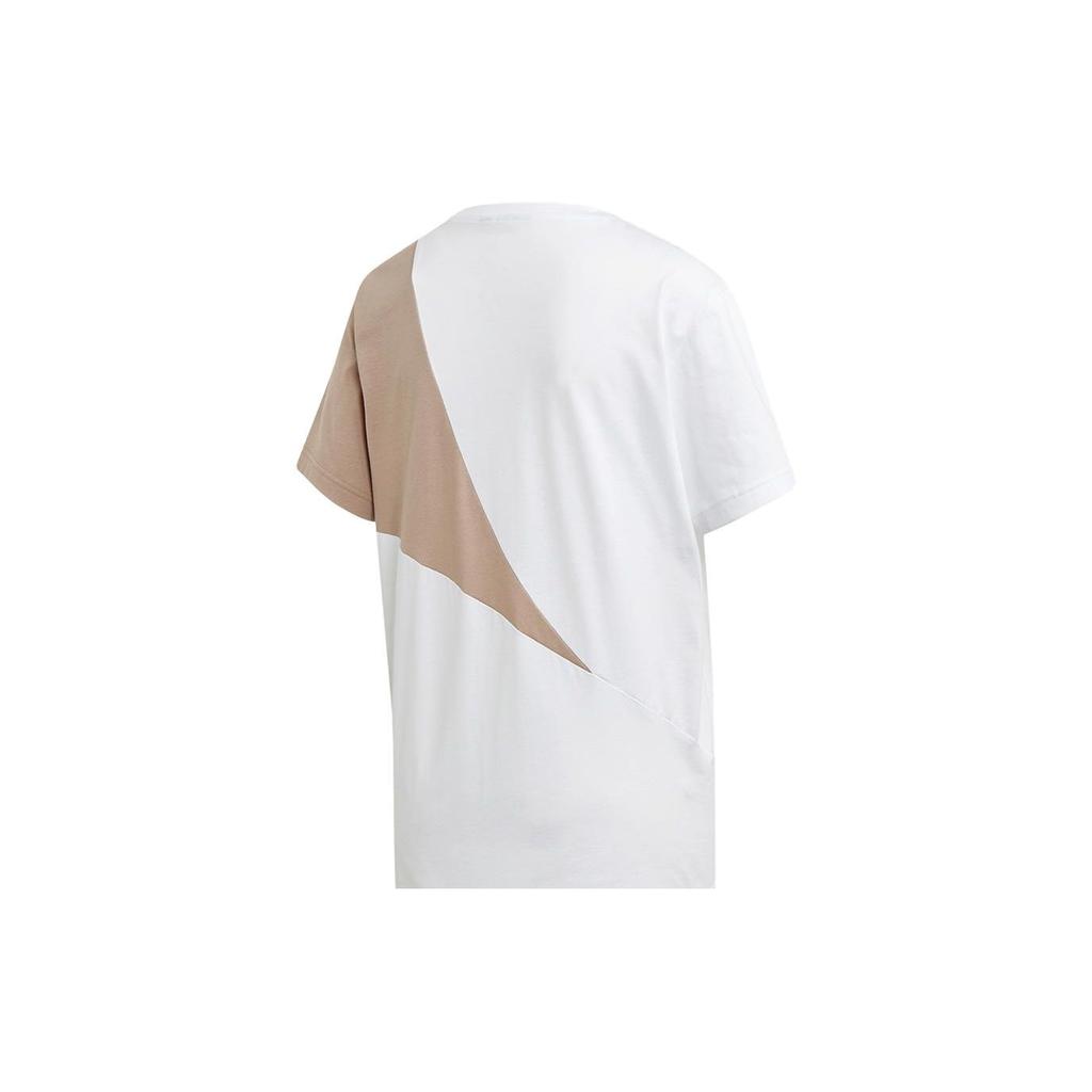 Adidas Trefoil Crew Neck Casual Breathable Short Sleeve T-Shirt Women T-Shirts White FR0556