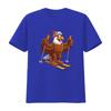 Eagle Skiing Skier Fun Cartoon Ski T Shirt Vintage Washed Breathable Unisex Slightly Versatile Graphic Stretched Homme