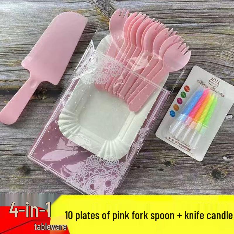 SIFAR Disposable Birthday Cake Cutlery Set