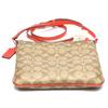 COACH Diagonal crossing canvas Signature F35940 Shoulder Bag leather Brown Used