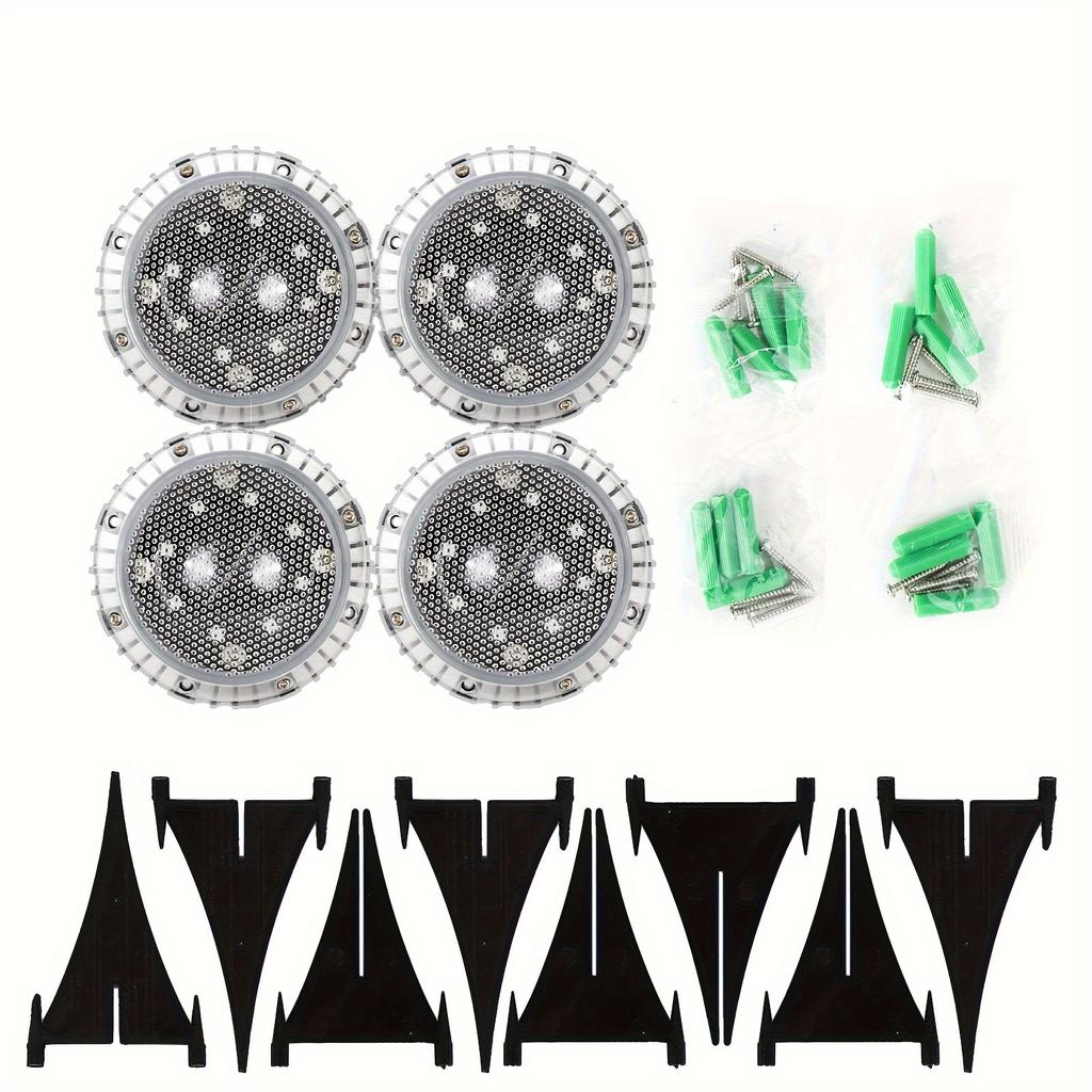 4pcs Solar Ground  Lights Outdoor, 8LED Solar Floor Lights Outdoor, Solar Garden Lights Solar Path Lights for Lawn Pathway Patio, Colorful/Warm White