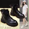 Women Casual Thick Sole Fleece Lined Warm Winter Mid Top Snow Boots