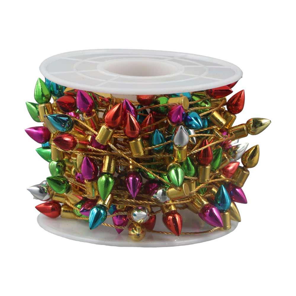 Colorful Fake Light String 5M Christmas Light Bulb Beads  Xmas Tree