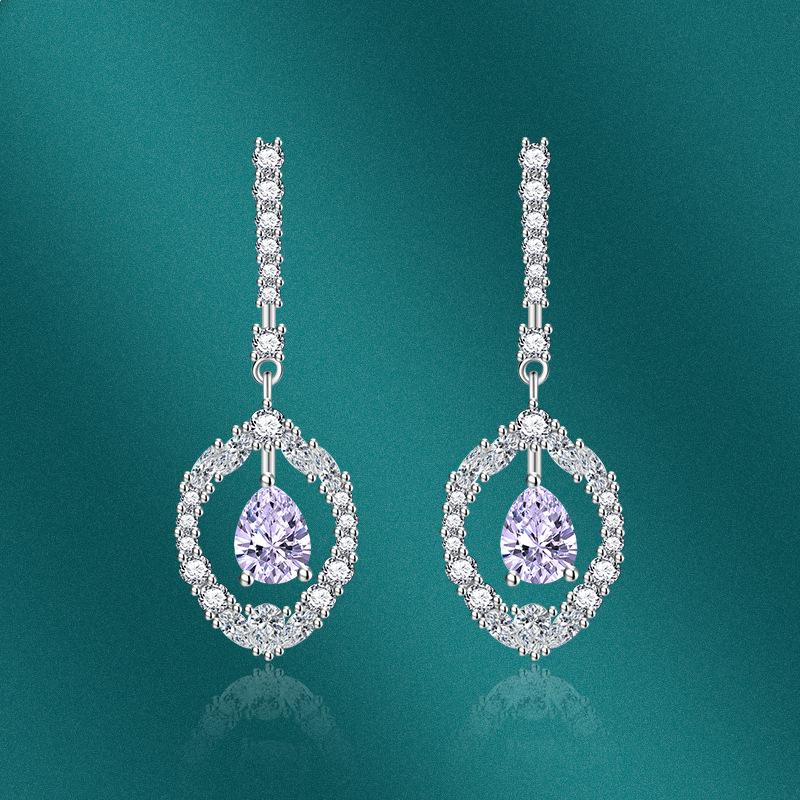 

Серьги SACE GEMS, серьги-капли для женщин, подарки на свадьбу фиолетовый