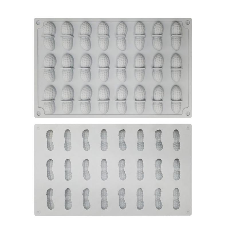 

2pcs Food Grade Silicone Mousse Cake Molds Flexible Chocolate Baking Mould 24 Cavity Peanut Dessert Baking Accessory 1