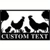 Unique Handmade Custom Rustic Black Iron Wall Plaque Chicken Egg Design Farmhouse Outdoor Decor