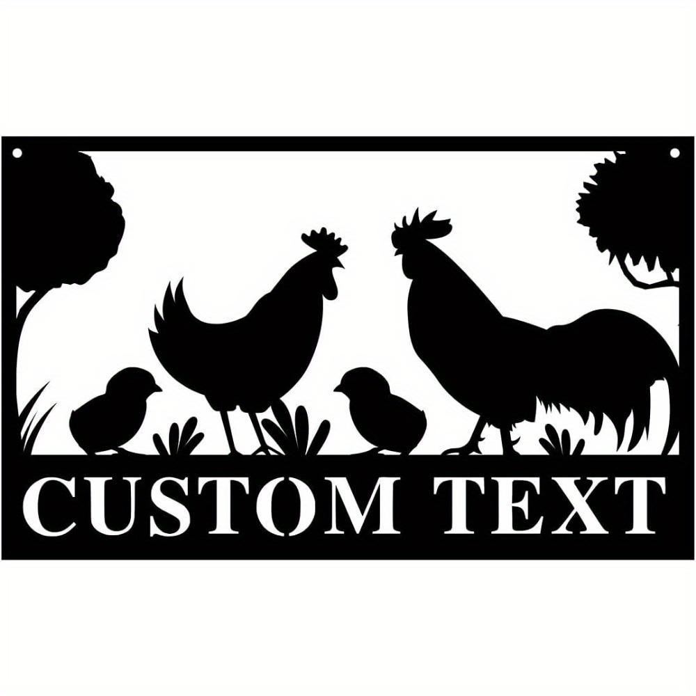 Unique Handmade Custom Rustic Black Iron Wall Plaque Chicken Egg Design Farmhouse Outdoor Decor