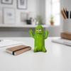 Funny Pickle Sculpture, Quirky Cucumber Statue, Cute Resin Pickle Emotional Support Ornament for Home, Living Room, Bedroom, Office Desk Decor