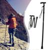 Folding Walking Stick Aluminum Alloy Prevent Slip Lightweight 4 Section Adjustable Cane for Mountaineering Hiking