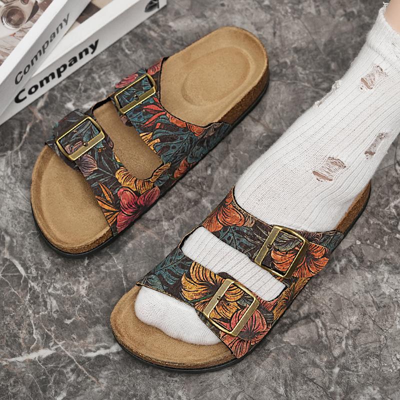 Women'S Cork Slip-On Casual Comfortable Fashionable Women'S Summer Slip-On Shoes Rubber Sole Women With Cork Footbed Flip Flops