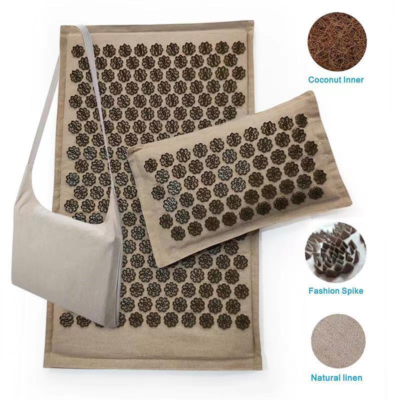 2020 Model Coconut Palm Linen Needle Punch Triangle Lotus
