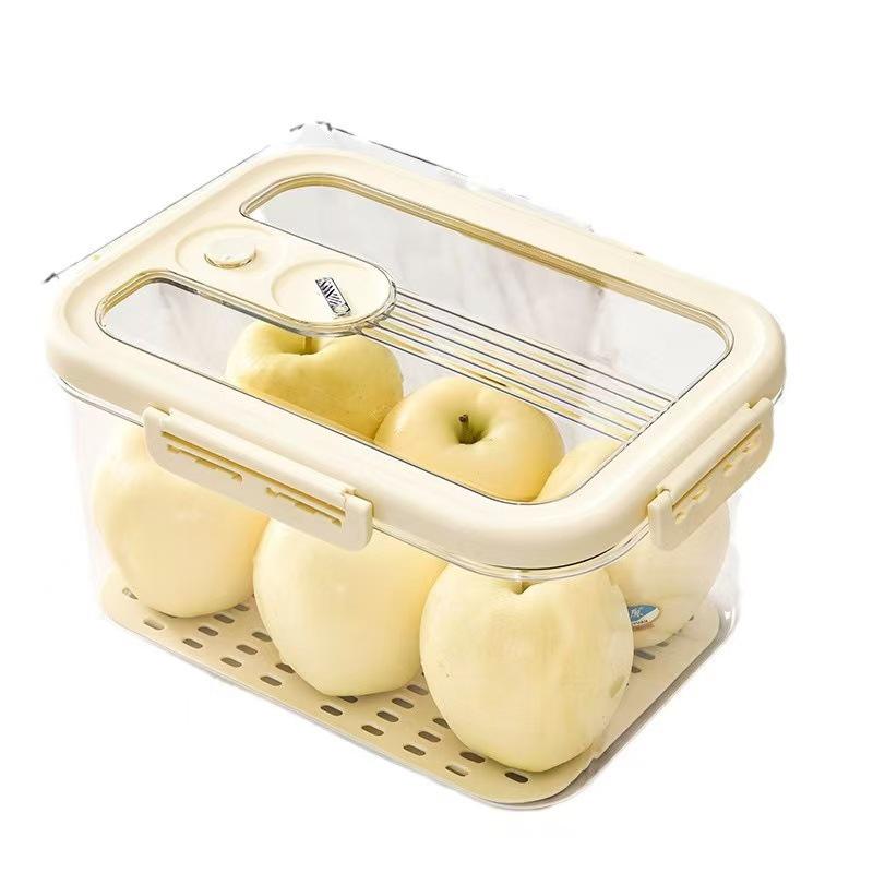 Airtight Transparent Food-Grade PET Refrigerator Organizer - Large Capacity