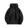 Couple Waterproof Jacket Hooded Long Sleeve Spring Autumn Casual Jacket with Pockets Solid Color Outdoor Travel Outerwear