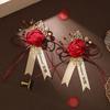 2 Buc/Set Cocarde Nuntă Chineză Decor Romantic cu Fundă Aliaj Broșe Pin Tradiționale Mire Mire pentru Nuntă Logodnă Aniversare