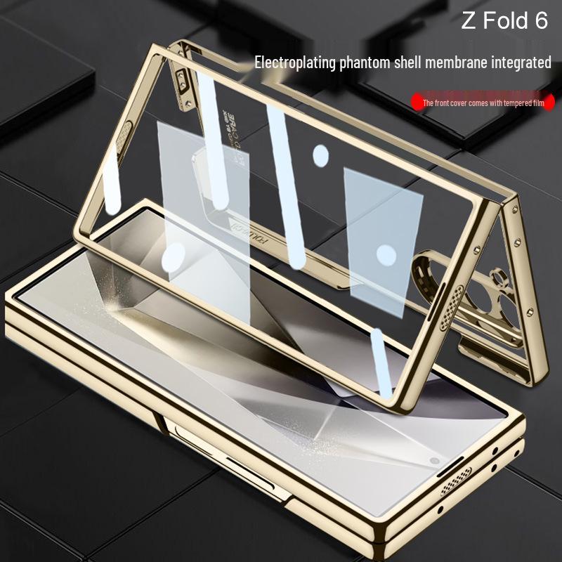 Samsung Z Fold6/7 Transparente Minimalistische Hülle: Integrierter Film & Schutzhülle