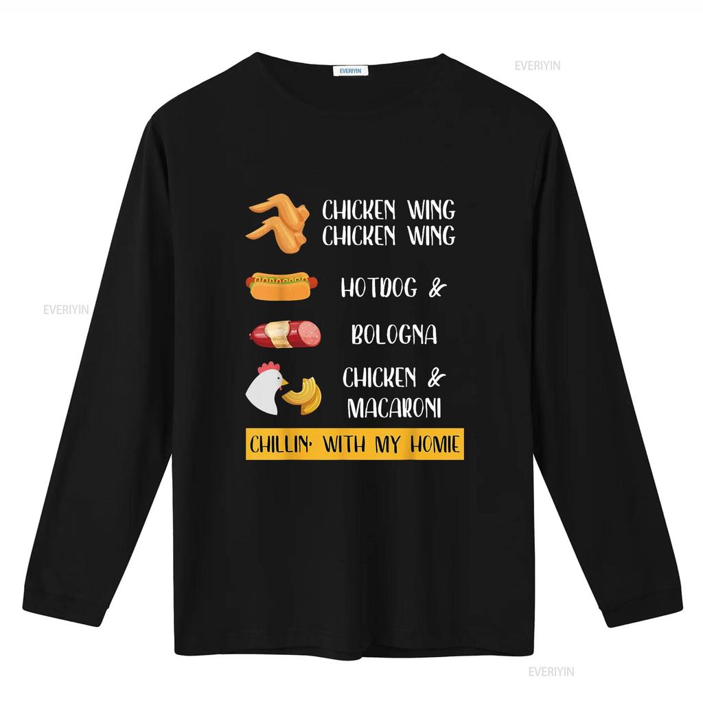 Chicken Wing Hotdog and Bologna T Shirt Kids Men vintage Washed graphic streetwear Versatile Top For Everyday Wear Unisex