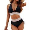 Figurbetonter Badeanzug für Damen, sexy tief ausgeschnittener High-Waist-Bikini