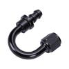 AN6 180 Degree Push Lock Hose Fitting Aluminum Alloy Hose End Fitting for Fuel Oil Cooler Lines