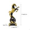 Sculpture Brass Horse Figurine Tabletop Ornament for Bedroom Living Room Desk Centerpiece Home