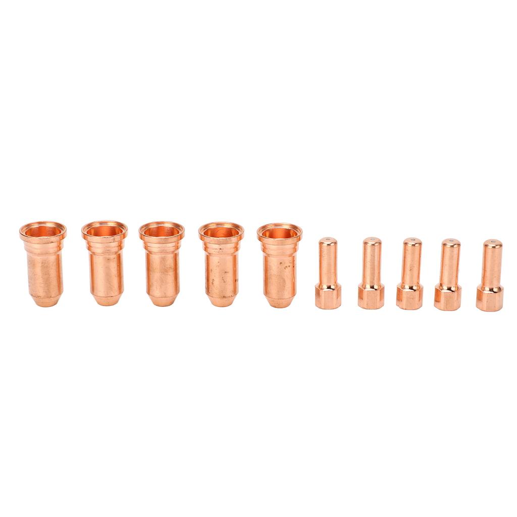 10Pcs Nozzle Electrode Kit Copper 1.5mm Nozzle Plasma Cutter Consumables for PT100 Series