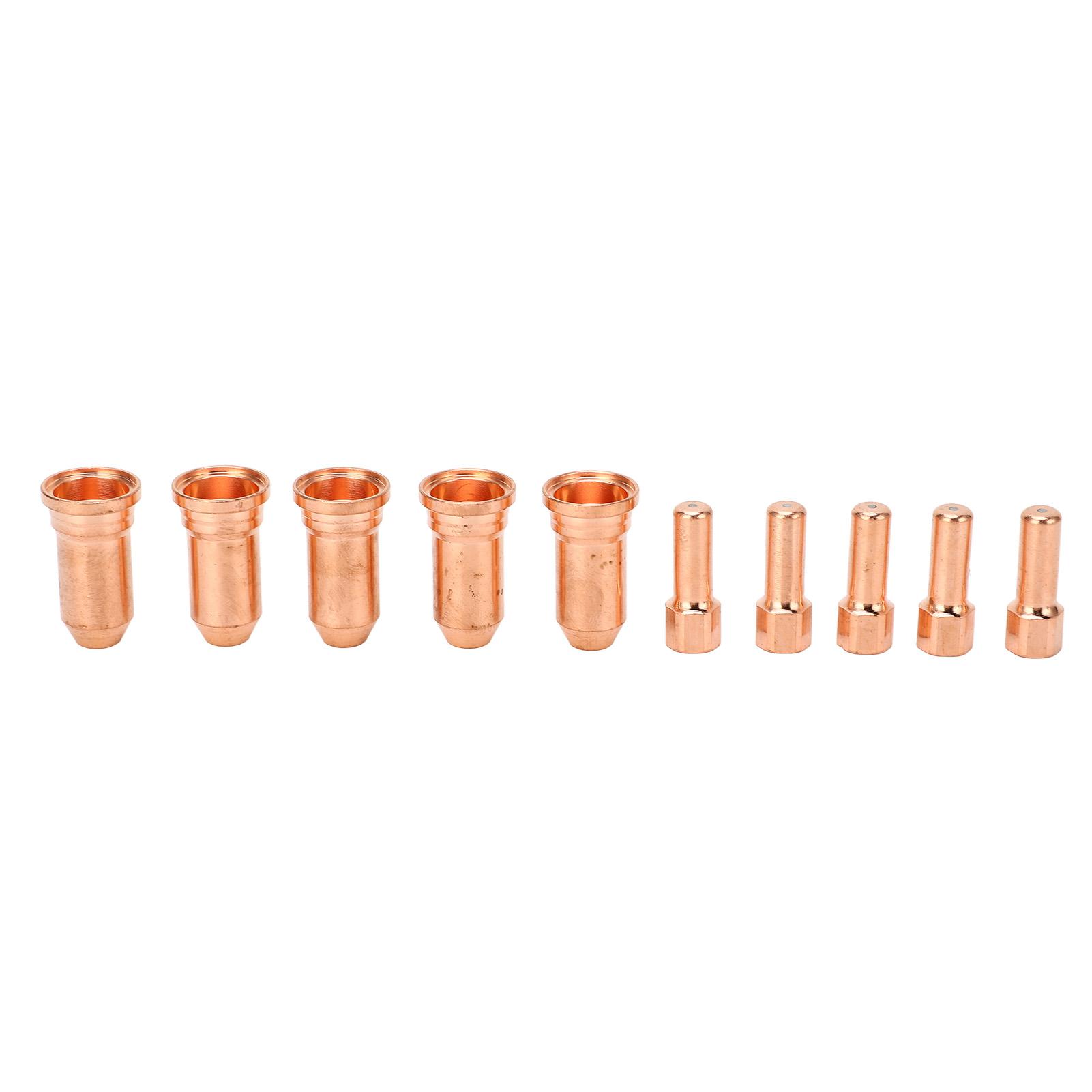 

10Pcs Nozzle Electrode Kit Copper 1.5mm Nozzle Plasma Cutter Consumables for PT100 Series