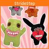 Adorable Plush Tooth Monster Doll Soft Toy In Black Green Brown And Gray For Christmas