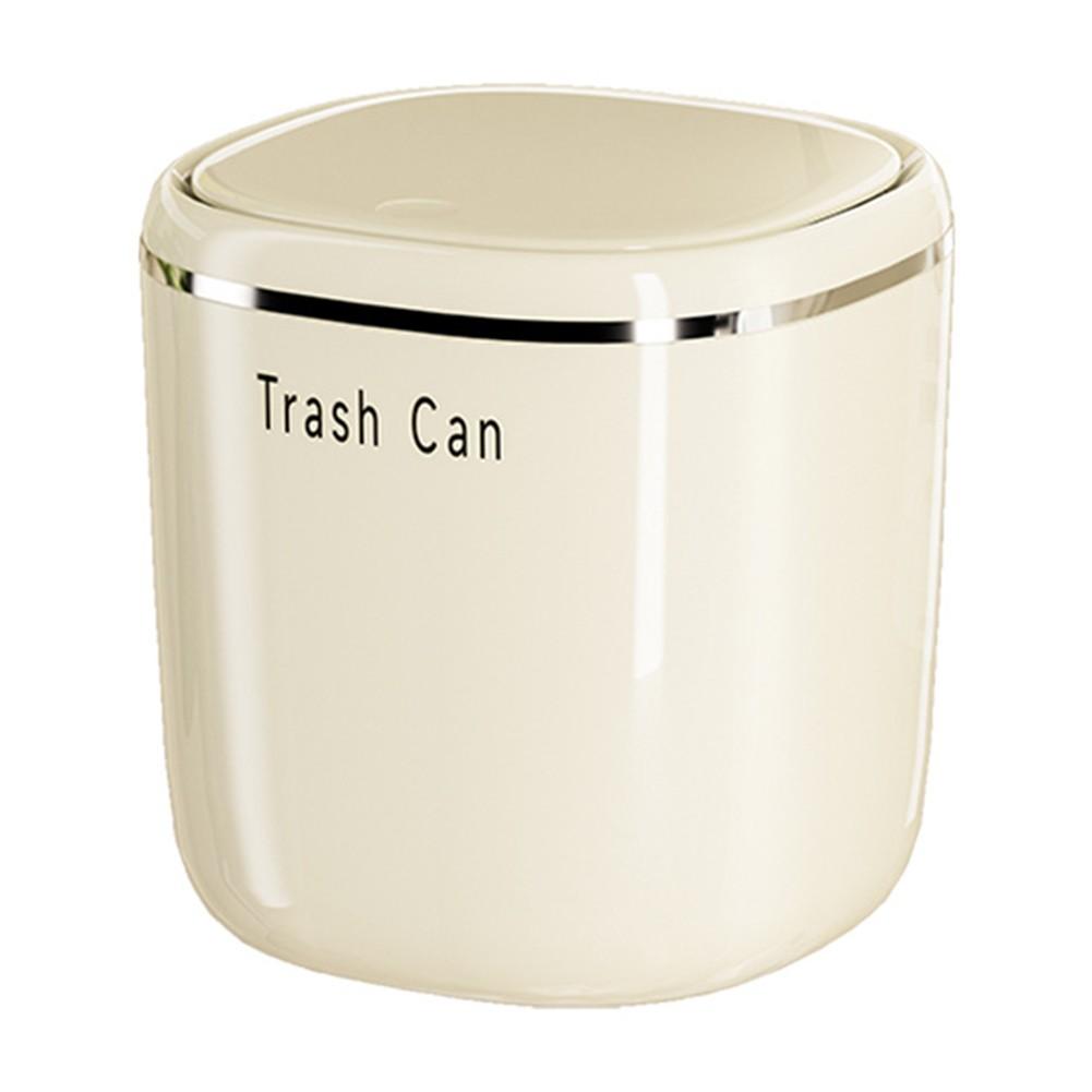 

Cute Waste Basket Desktop Trash Can Mini Trash Bin Meters white