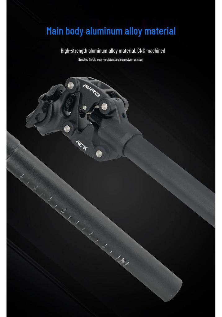 Reggisella Ammortizzato RIRO per Mountain Bike - Assorbimento degli Urti Off-road con Sistema a Quattro Bielle (27.2/30.9/31.6MM)