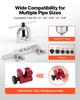 Brake Line Repair Kit, 45° Double & Single Brake Line Flaring Tool Kit, 7.6m x 4.76mm Copper Coated Brake Line (with 16 Fittings & 4 Unions) - Tube