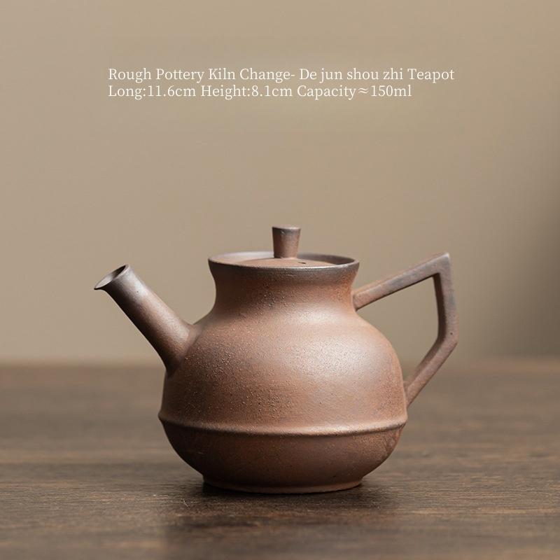 

150ML Old Rock Mud Rough Pottery Tea Pot Retro Teapot Tea Kettle Tea Ceremony Tea Making Single Pot Tea Ceremony