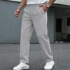 Men's Casual Plaid Drawstring Pants with Elastic Waistband Relaxed Fit Lightweight Trousers for Daily Wear