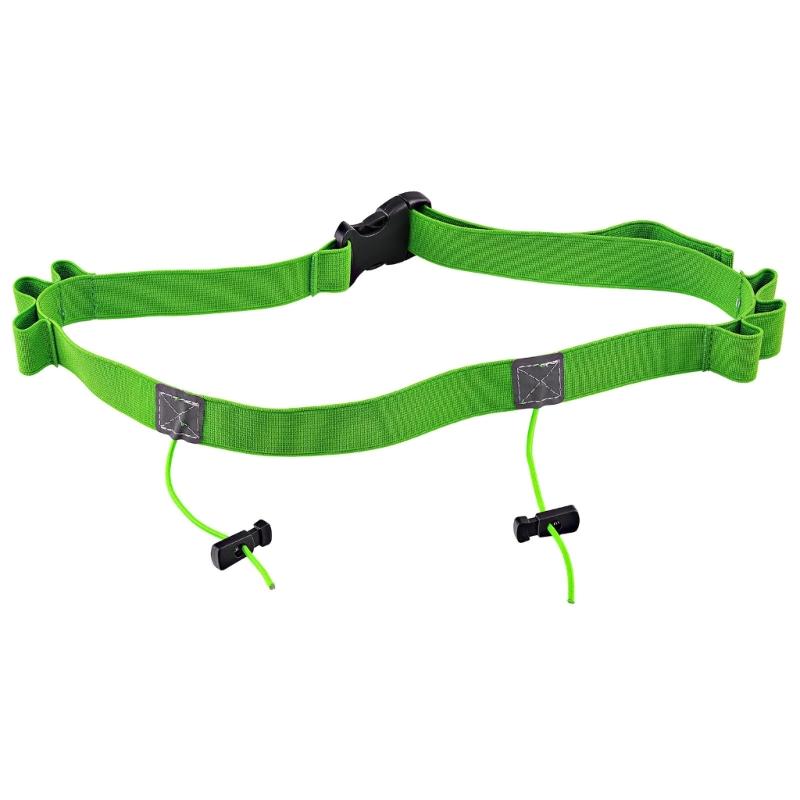 2Pcs Elastic Sport Waist Belts Race Bib Holder Adjustable Running Waistband with 6 Elastic Rings for Triathlon Cycling