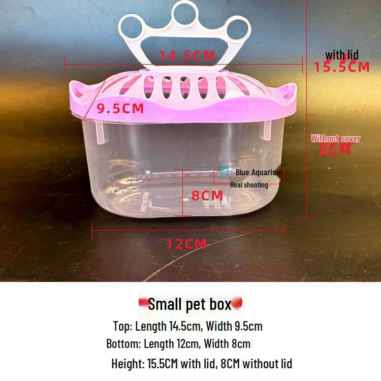 

Portable Transparent Turtle and Fish Tank - Durable Drop-Resistant Breeding and Transport Box