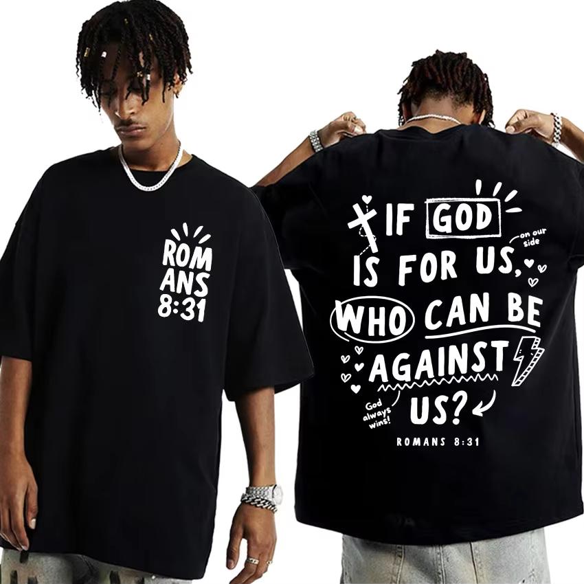 2025 Living Proof of A Loving God Letters Print T Shirts Women's Inspirational Christian Apparel T Shirt Men Oversized T-shirt