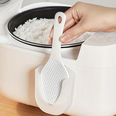 1 STÜCK Saugbecher Reiskocher Reislöffel Küchenlöffel Plastiklöffelhalter Klebreis Schöpfkelle Wandmontiertes Schaufelgestell
