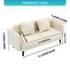 1/12 Miniature Sofa Model Figurine Doll House Furniture Soft Fabric Love Seat Easy to Clean Scene Setting Accessories