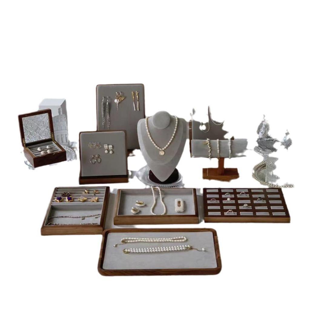 Wooden Necklace Display Stand for Jewelry Photography