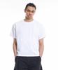 CREAM SODA LAB Men'S Standard Fit Cropped Short Sleeve Tee White