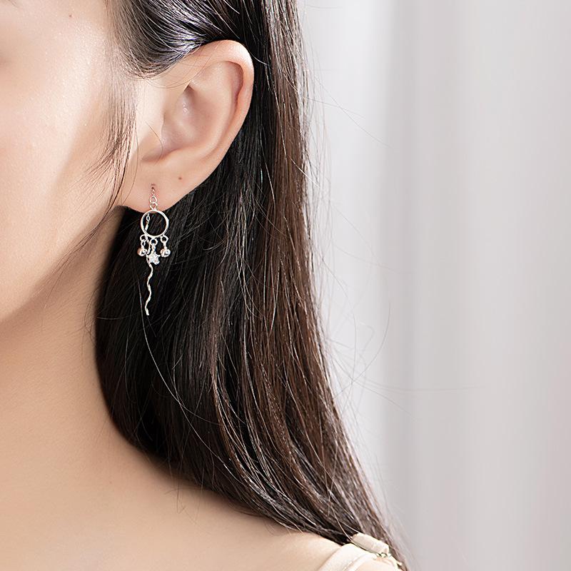 Star Tassel Earlines Dreamy Wave Temperament Earrings Japanese and Korean Cute Girl