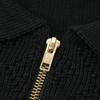 ERNEST W. BAKER Black Zip-Up Knit Polo tops M blackUsed