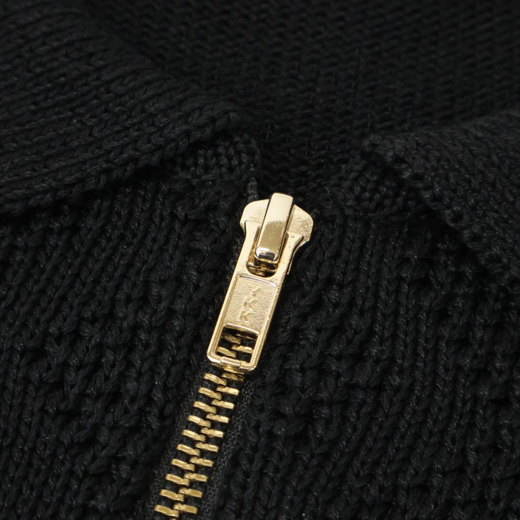 ERNEST W. BAKER Black Zip-Up Knit Polo tops M blackUsed