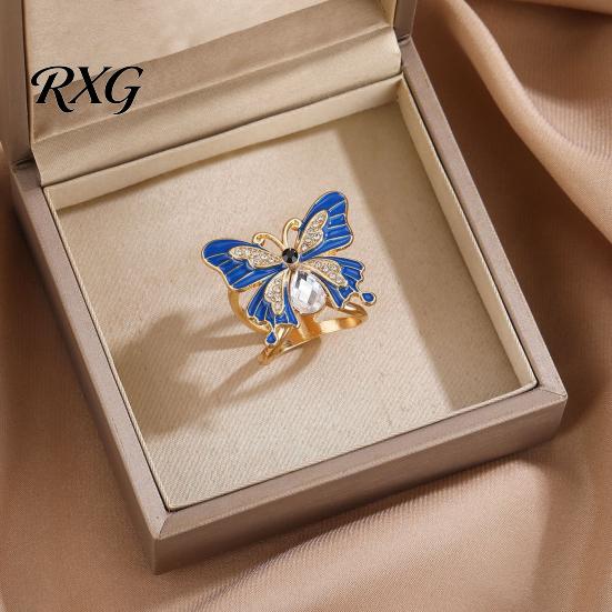 Enamel Butterfly Scarf Ring Ring, Sparkling Rhinestone Slide Retro Elegant Wrap Holder for Women Neckerchiefs Scarves Shirts Buckle