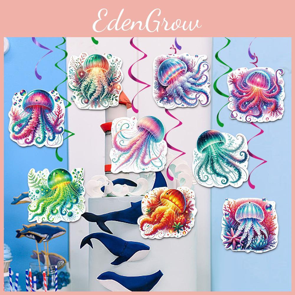 Colorful Jellyfish Ocean Pattern Birthday Party Decoration Hanging Pendant
