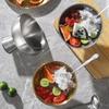 Salad Bowl Food Grade Ice Cream Dessert Cup Golden Silver Stylish Household Tableware for Outdoor Events