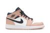 Air Jordan 1 Mid GS Pink Quartz Retro Sneakers 555112-603