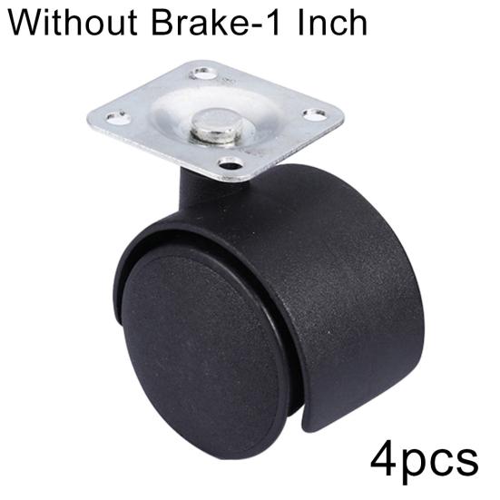 4Pcs Universal Silent Sliding Trolley Chair Wheel Furniture Casters Hardware