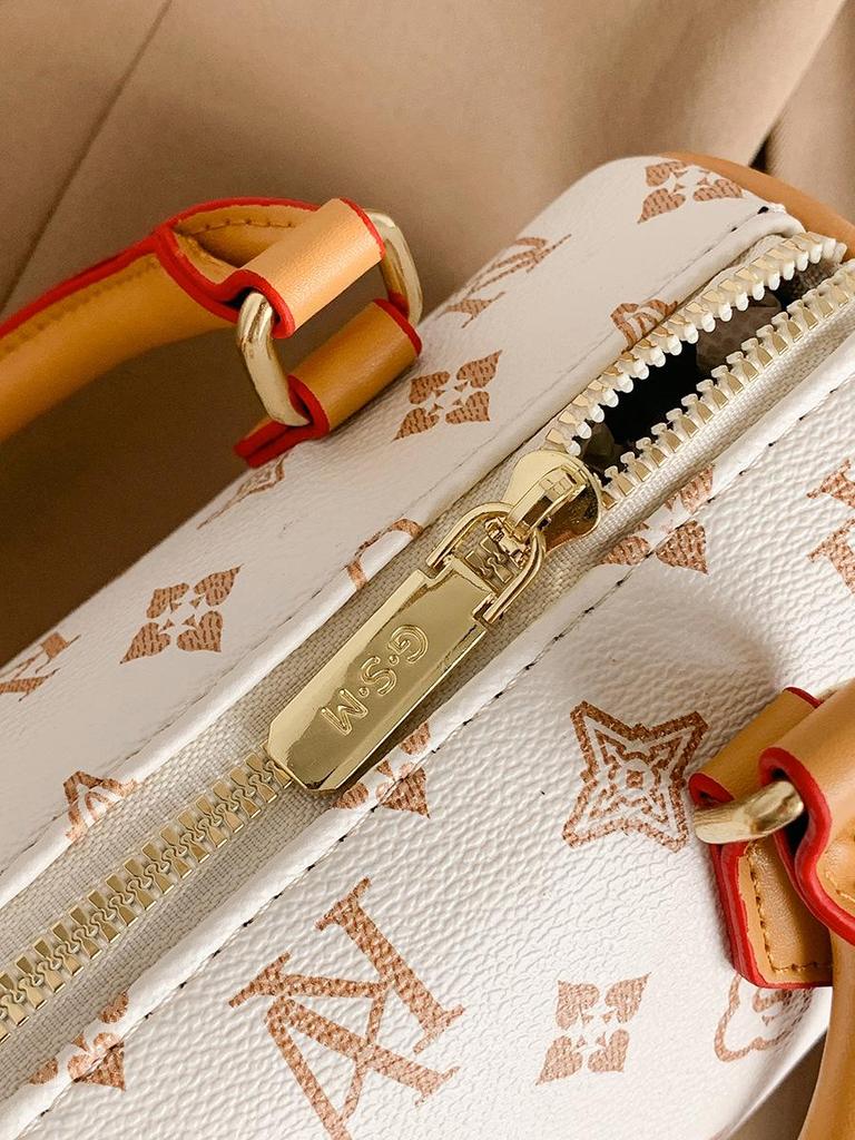 2025 Women's Classic Monogram Boston Pillow Bag - Versatile Fashion Handbag & Crossbody Shoulder Bag