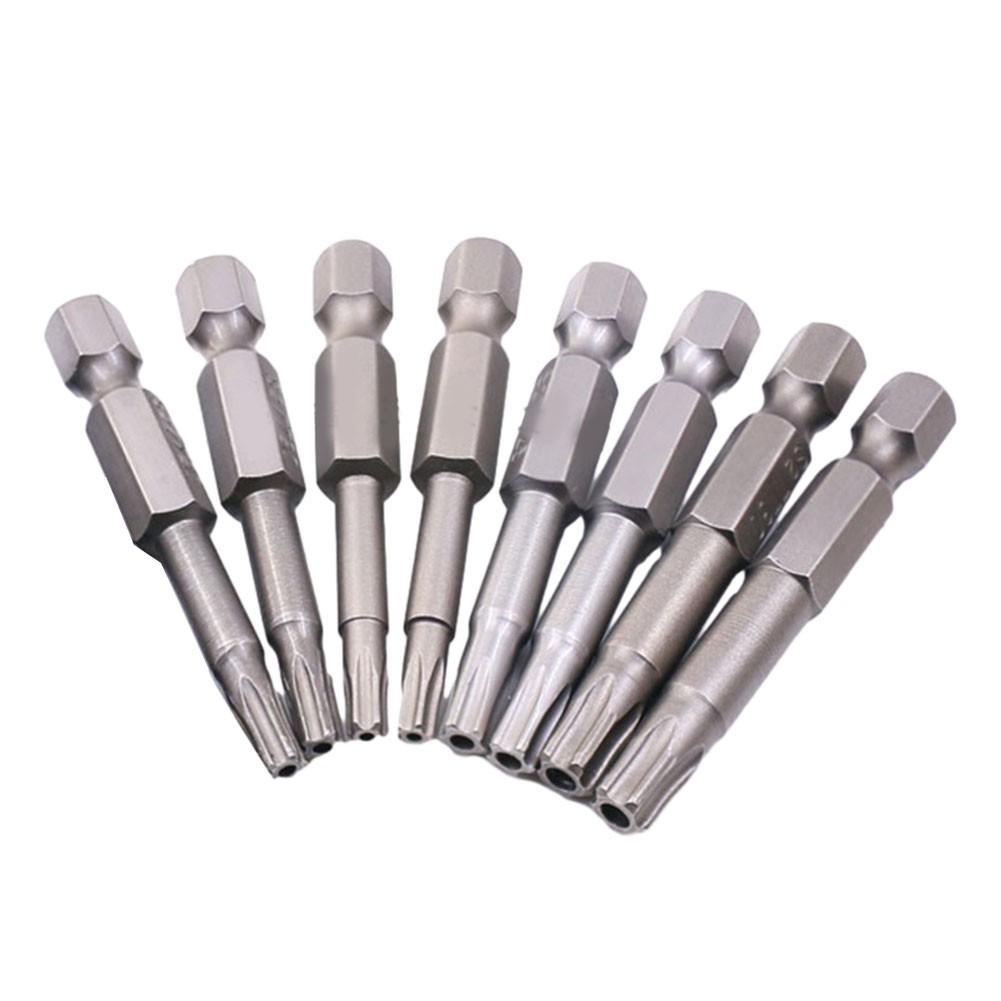 8Pcs /4 Inch Hex Shank Magnetic Five-point,for Torx Screwdriver Bits Set 50mm