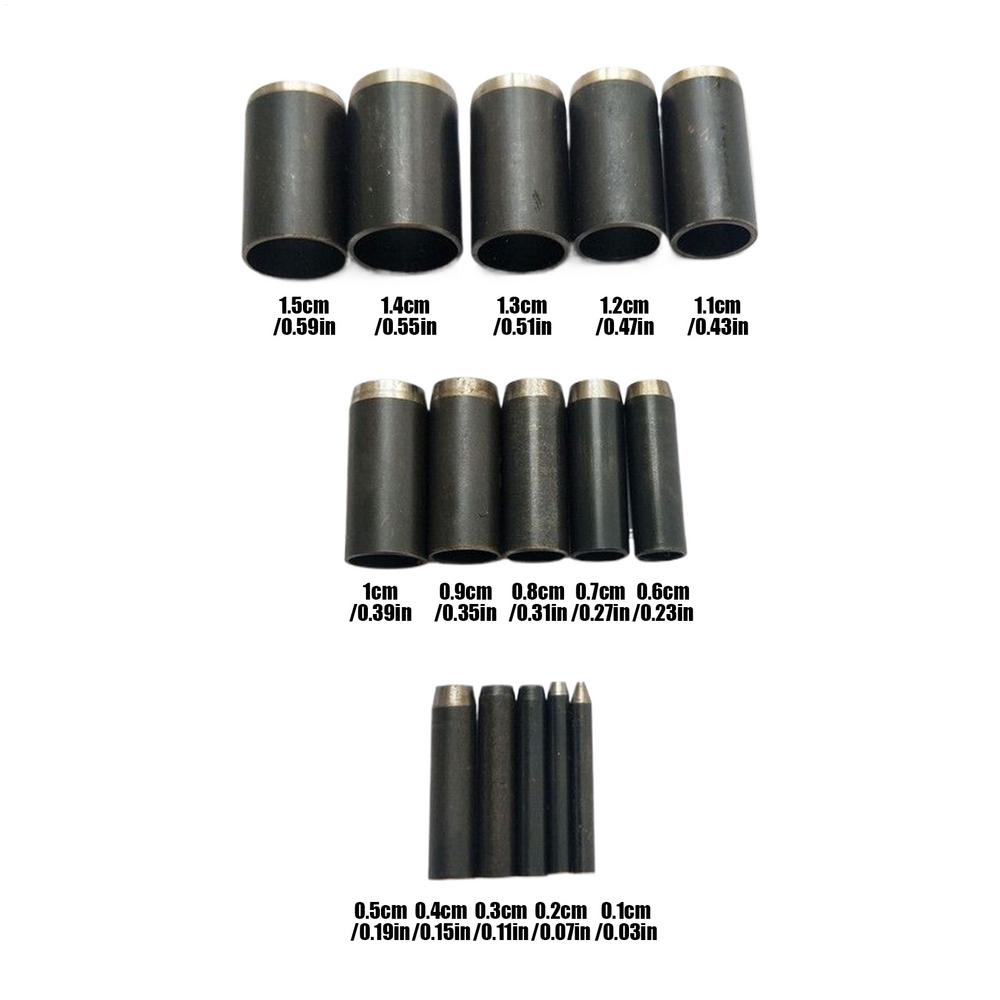 

Набор пробойников для кожи 15 штук Пробойники для ремня Инструмент для пробивания отверстий для любителей работы с кожей Портные Сапожники