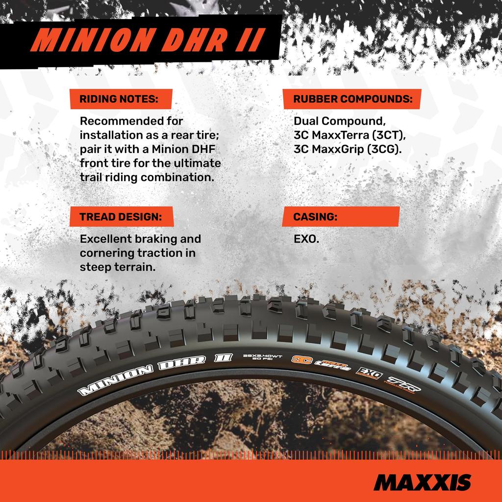 MAXXIS Minion DHR II Foldable (26x2.40WT, EXO/TR) TB72910000